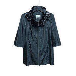 Kensie Women’s Black Rosette Quarter Sleeve Jacket Size Large